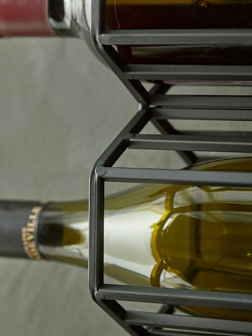 Hexagonal Wine Rack - Black
