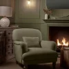 Horton Armchair - Olive Luxury Linen