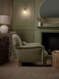 Horton Armchair - Olive Luxury Linen