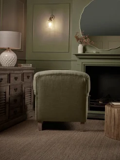 Horton Armchair - Olive Luxury Linen