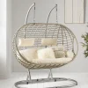 Indoor Outdoor Double Hanging Chair - Grey