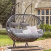 Indoor Outdoor Double Hanging Chair - Black