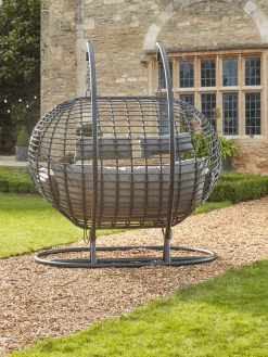 Indoor Outdoor Double Hanging Chair - Black