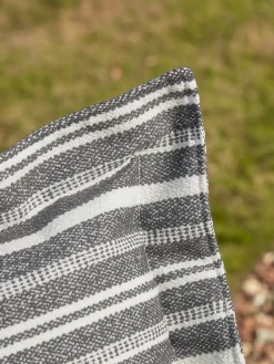 Indoor Outdoor Pillow Edged Cushion - Charcoal