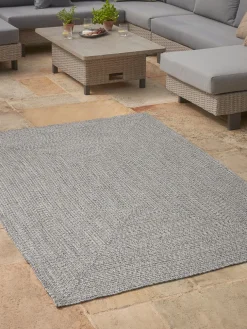 Indoor Outdoor Rectangular Rug - Grey