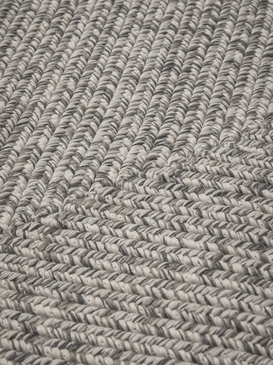 Indoor Outdoor Rectangular Rug - Grey