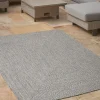 Indoor Outdoor Rectangular Rug - Grey - Large