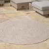 Indoor Outdoor Round Rug - Natural