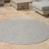 Indoor Outdoor Round Rug - Grey