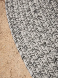 Indoor Outdoor Round Rug - Grey