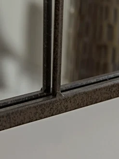 Industrial Curved Top Window Mirror