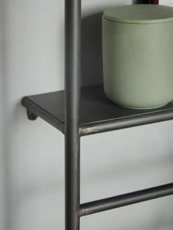Industrial Mirror Shelf Rack