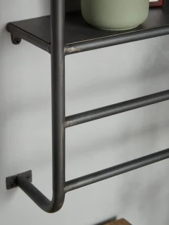 Industrial Mirror Shelf Rack