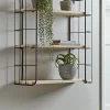 Industrial Wood & Metal Shelf Unit - Large