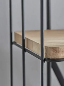 Industrial Wood & Metal Shelf Unit - Large