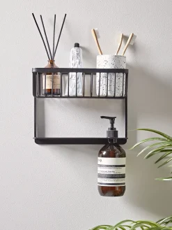 Iron Bathroom Shelf - Black