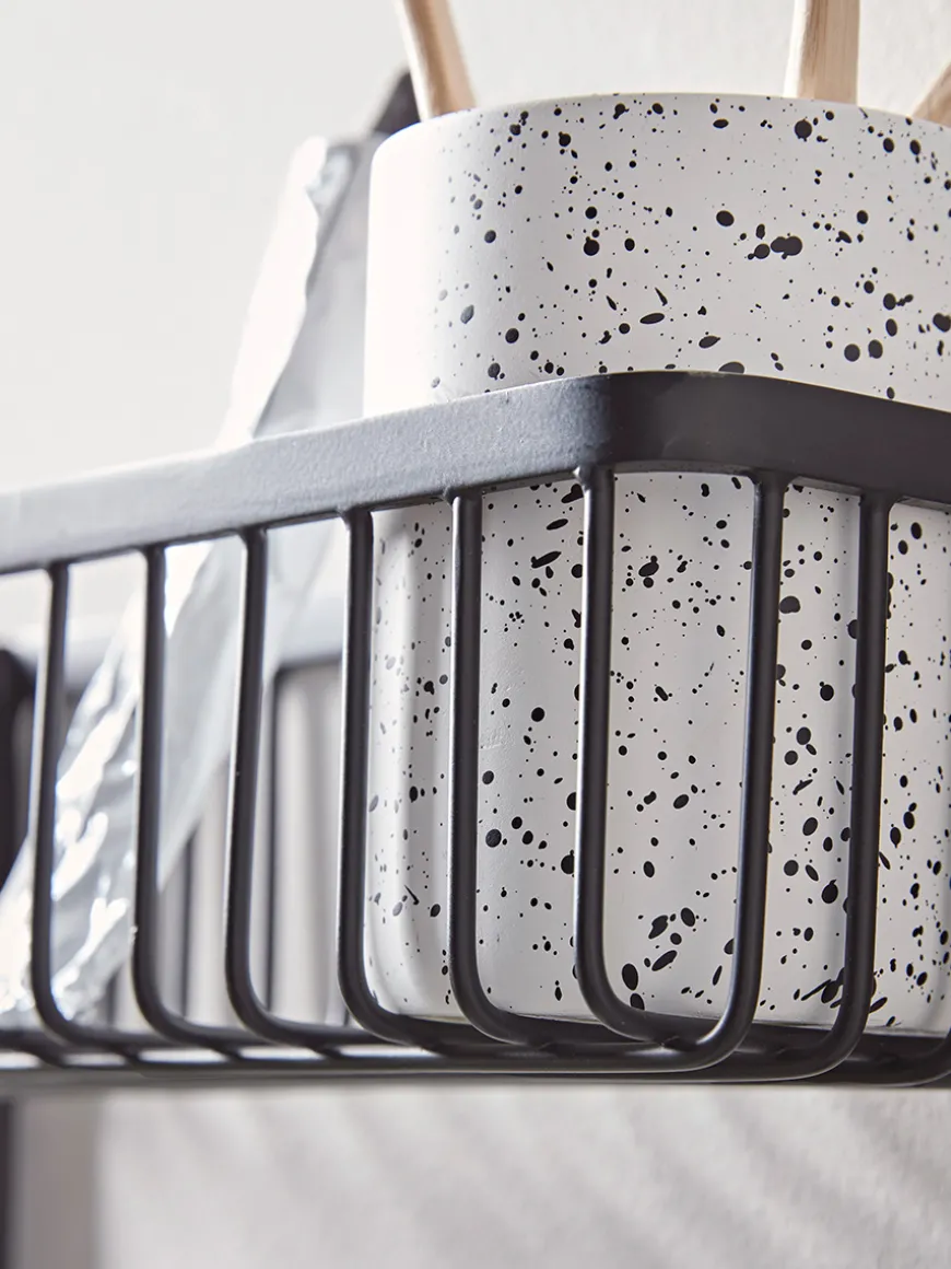 Iron Bathroom Shelf - Black