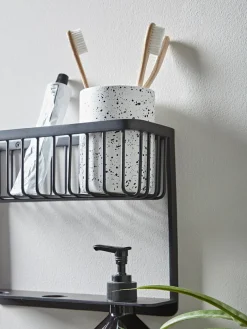 Iron Bathroom Shelf - Black