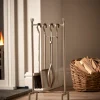 Iron Hanging Fireside Set - Silver