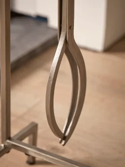 Iron Hanging Fireside Set - Silver