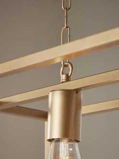 Large Metal Trapeze Pendant - Gold