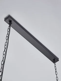 Large Metal Trapeze Pendant - Black