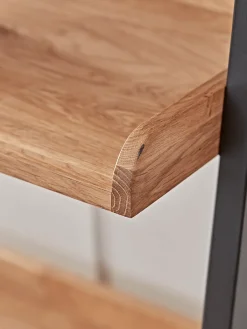 Leaning Oak Ladder Shelf