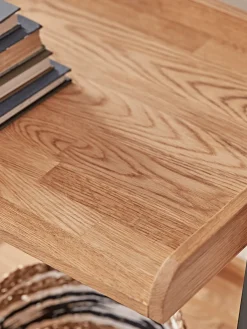 Leaning Oak Ladder Shelf