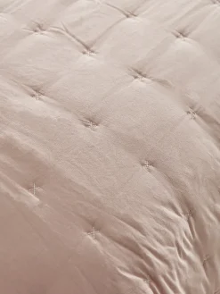 Lightweight Cross Stitch Bedspread - Blush
