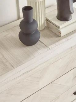 Limewashed Parquet Chest of Drawers