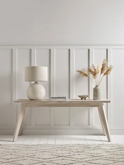 Limewashed Parquet Console Table