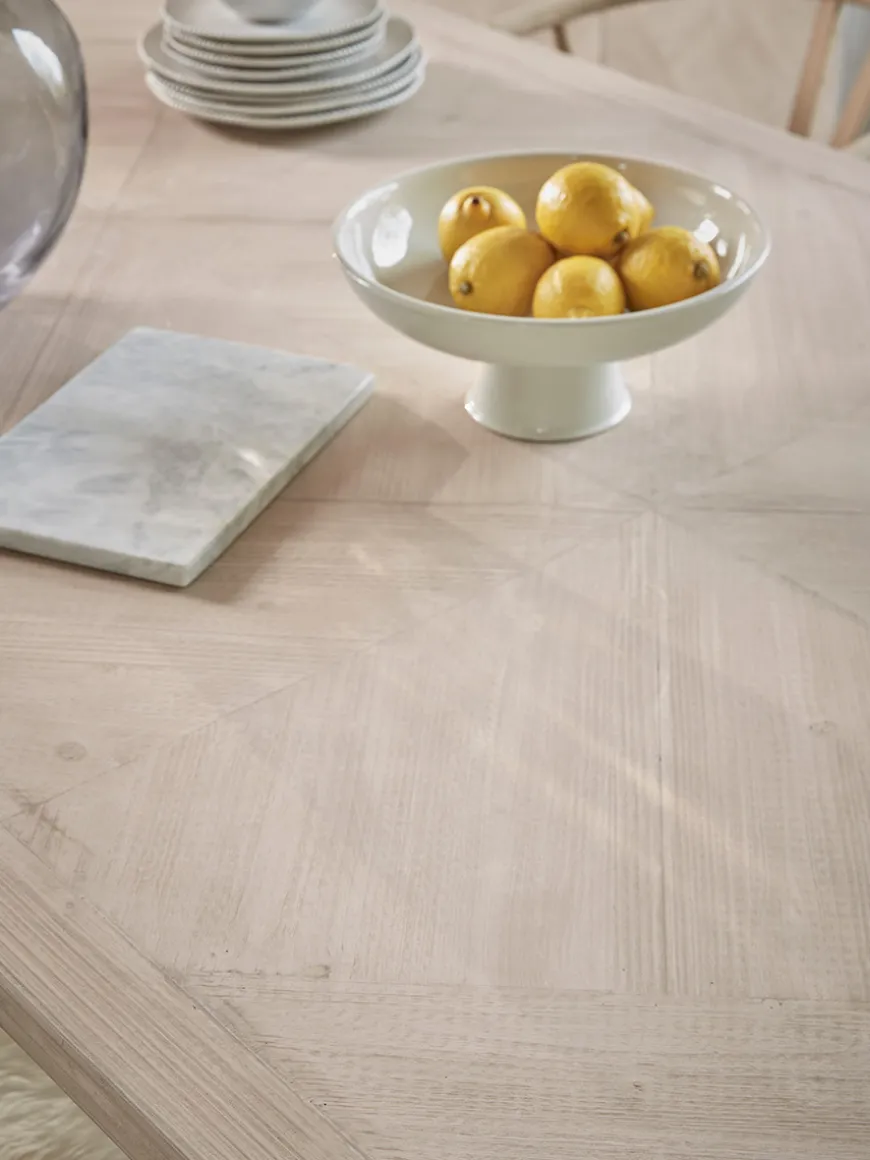 Limewashed Parquet Dining Table