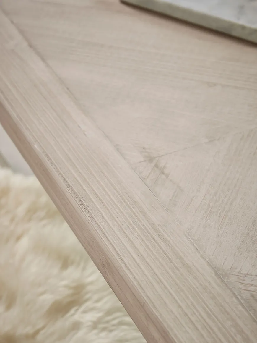 Limewashed Parquet Dining Table