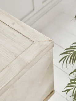 Limewashed Parquet Media Unit