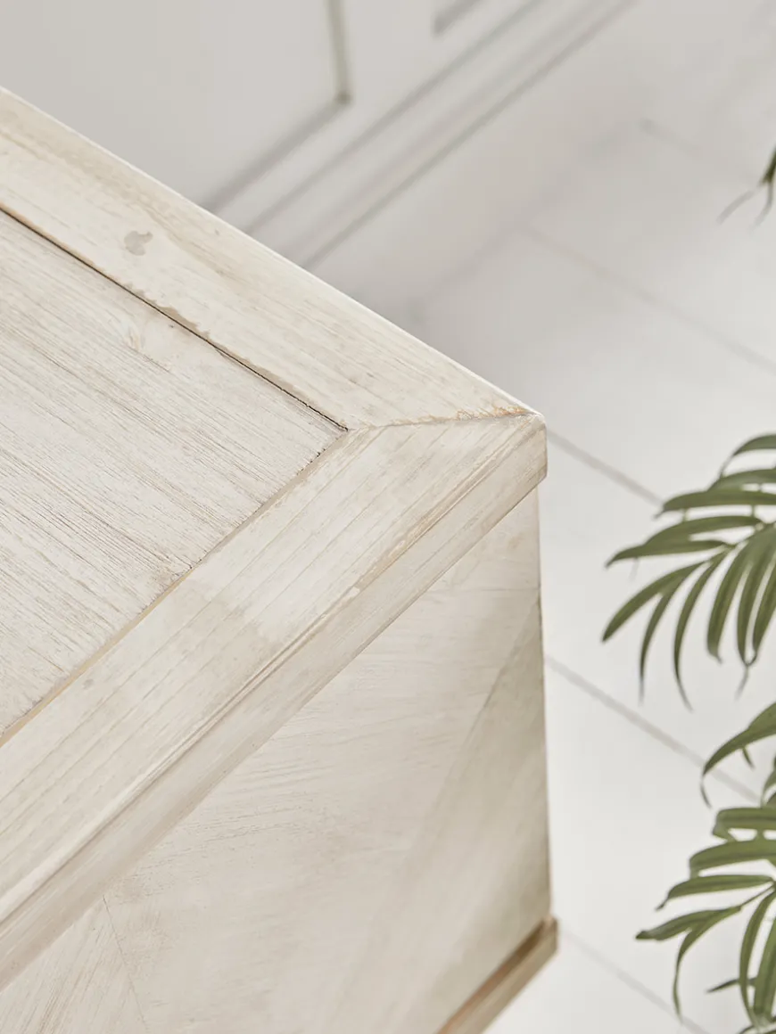 Limewashed Parquet Media Unit