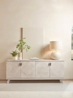 Limewashed Parquet Sideboard