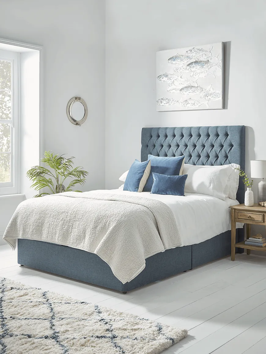 Lina Storage Bed Base - Navy