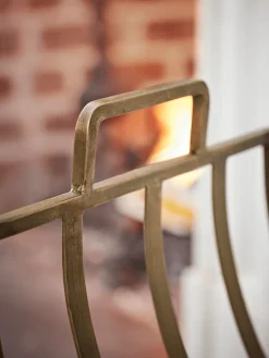 Linear Log Holder - Brass