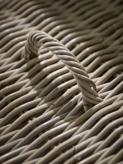 Lined Rattan Laundry Basket - Square