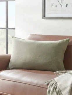 Linen Rectangle Cushion Cover - Olive