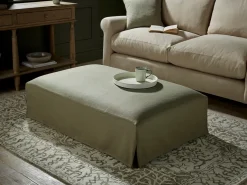 Loose Cover Coffee Table Ottoman