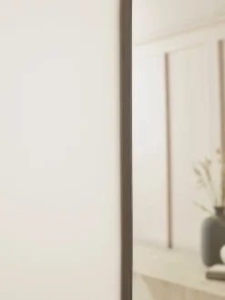 Lozenge Shaped Full Length Mirror - Black