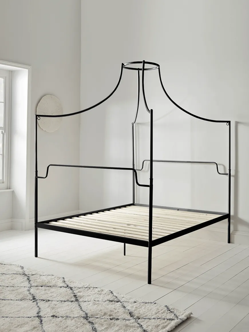 Luna Canopy Kingsize Bed - Black