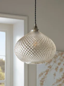 Lustre Textured Glass Pendant
