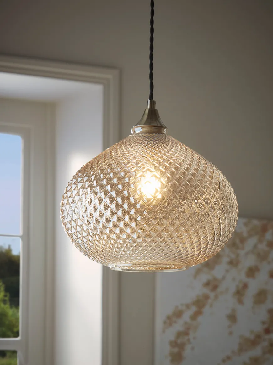 Lustre Textured Glass Pendant