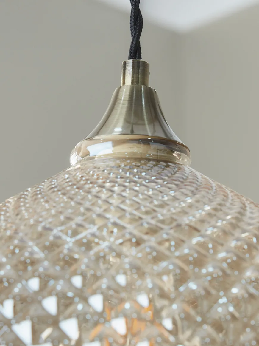 Lustre Textured Glass Pendant