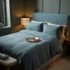 Luxury Linen King Duvet Cover - Nordic Blue