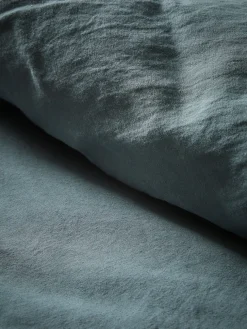 Luxury Linen King Duvet Cover - Nordic Blue