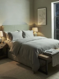 Luxury Linen King Duvet Cover - Dove Grey