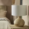 Mango Wood Table Lamp - Round